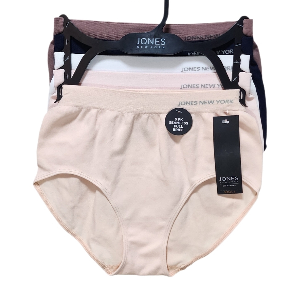 Jones New York Panties 5-Pack Seamless Full Brief Women’s Underwear Size S